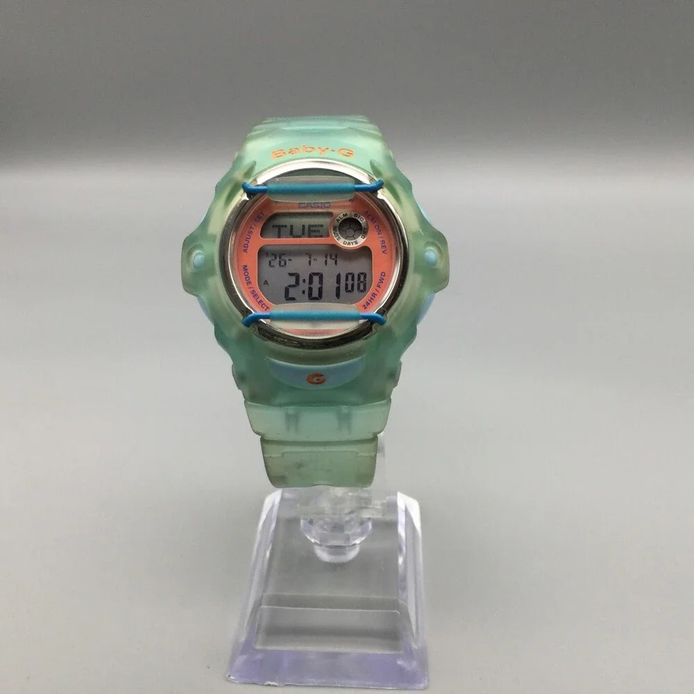 Casio Baby-G Womens Watch 43mm Orange 3252 BG-169R Green Resin Shock Resistant